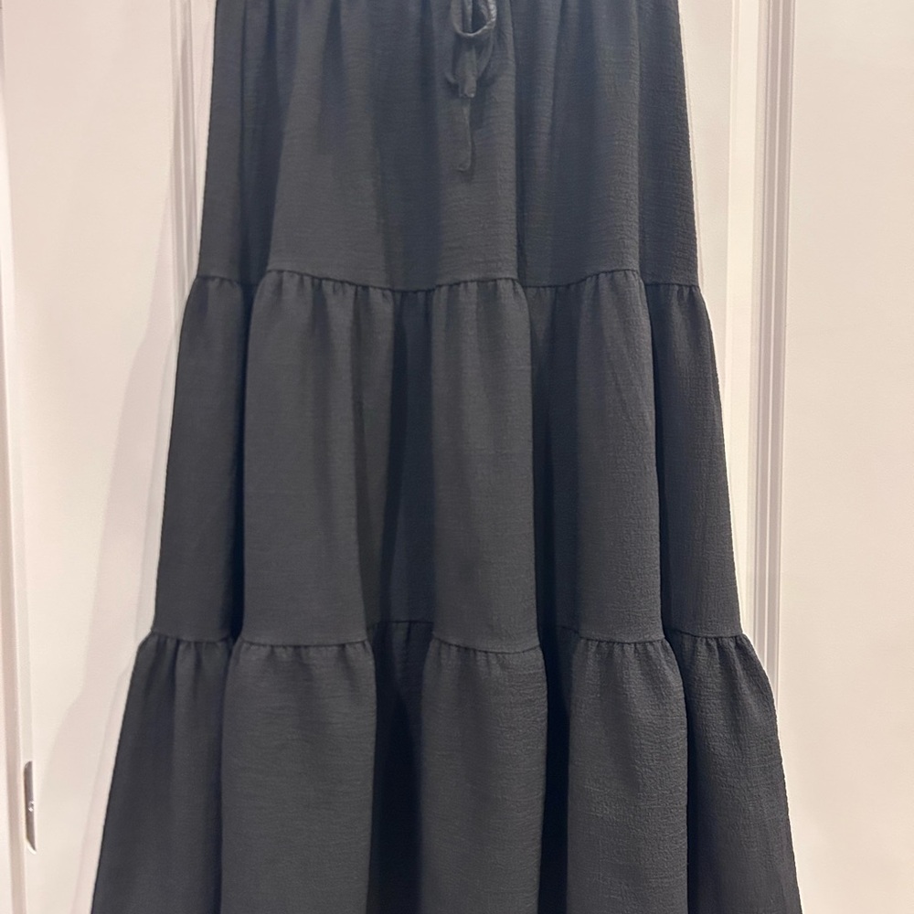 Boho Black Tiered Skirt NEW